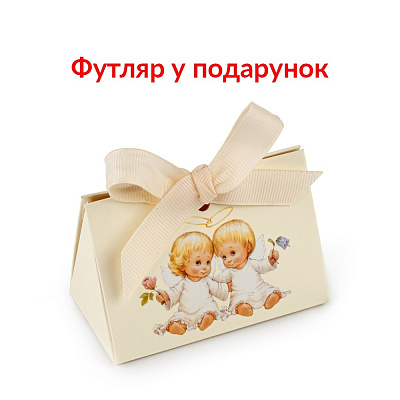 Золоті дитячі сережки з білими фіанітами (арт. 105656кб)